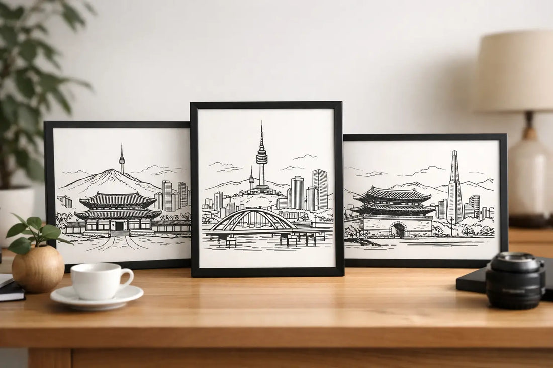 Why Korean City Line Art Prints Stand Out