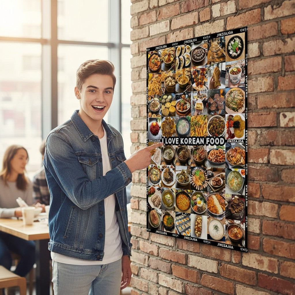 40 Korean Foods Poster Wall Art – K-Food Foodie Gift