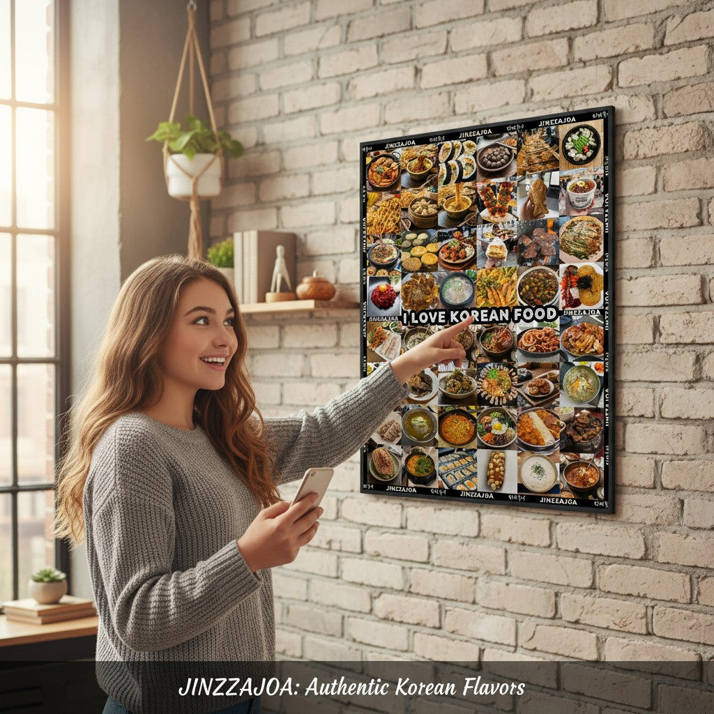 40 Korean Foods Poster Wall Art – K-Food Foodie Gift
