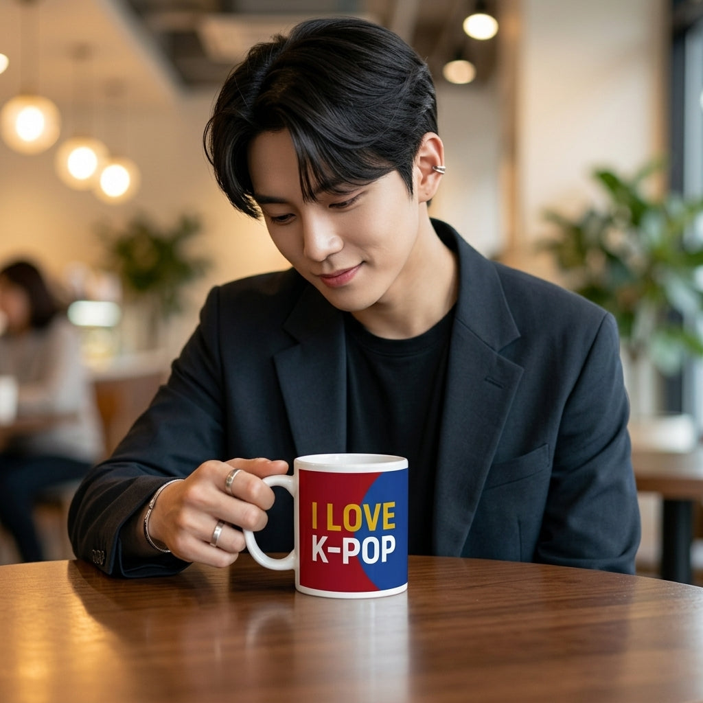 I LOVE K-POP mug cup