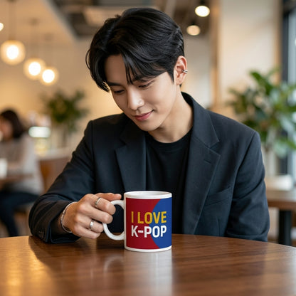 I LOVE K-POP mug cup