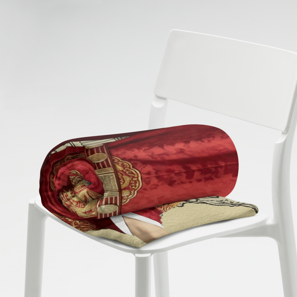 Korean K-Drama King Blanket – Ultra Soft Throw Blanket Featuring Traditional Royal Dragon Robe (Yongpo), Korean Palace & Historical Art Design, Cozy Fleece Gift for Korean Culture Lovers