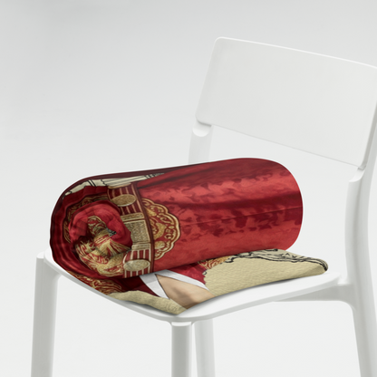 Korean K-Drama King Blanket – Ultra Soft Throw Blanket Featuring Traditional Royal Dragon Robe (Yongpo), Korean Palace & Historical Art Design, Cozy Fleece Gift for Korean Culture Lovers
